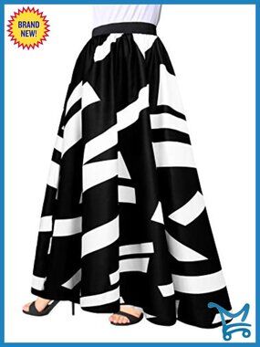 Chiffon Maxi Skirt High Waist Floor Length Big Hem Solid Beach